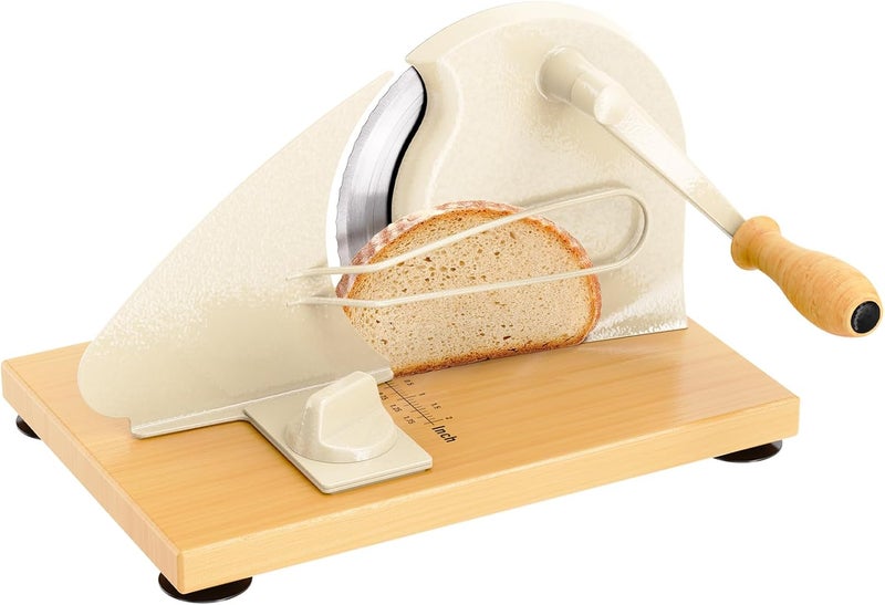 Voltironix Upgrade Manual Bread Slicer for Homemade Sourdough Bread, Adjustable Thickness with Stainless Steel Serrated Blade, Even Slicing Guide, Non-Slip Suction Cups – Ideal for Home Kitchens and Bakeries - Image 1
